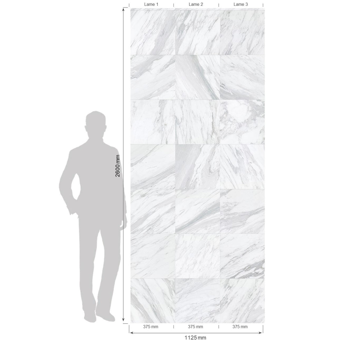 Revêtement Element 3D Marble tile
