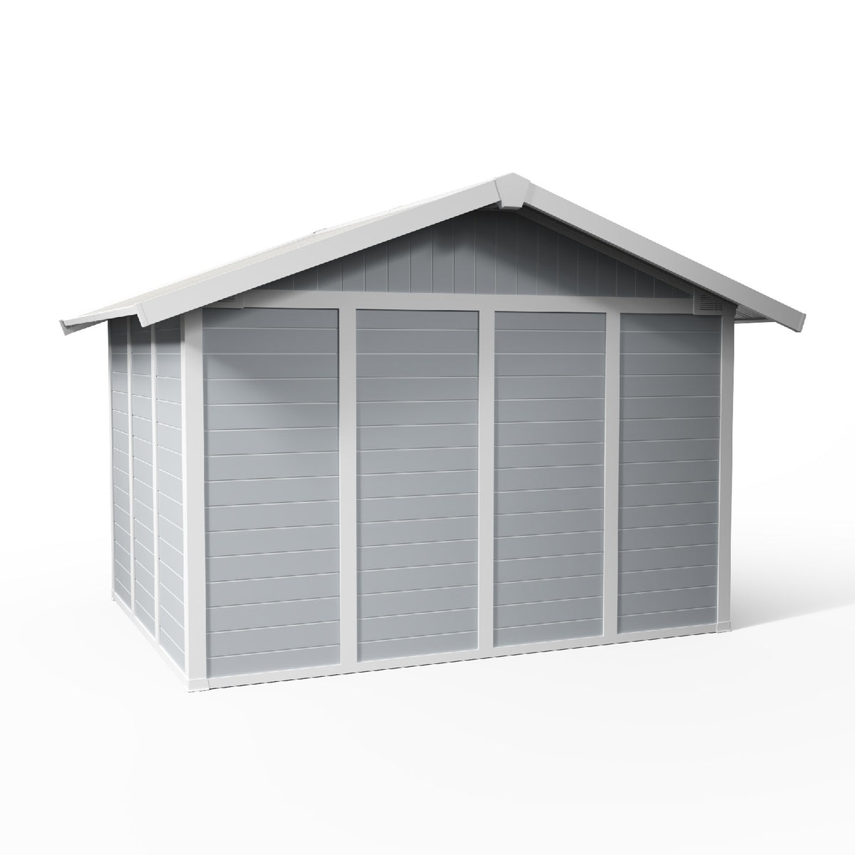 Abri de jardin 7,5 m² gris clair Déco