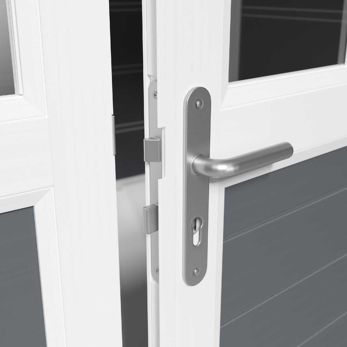 Abri de jardin 11 m² gris foncé Déco