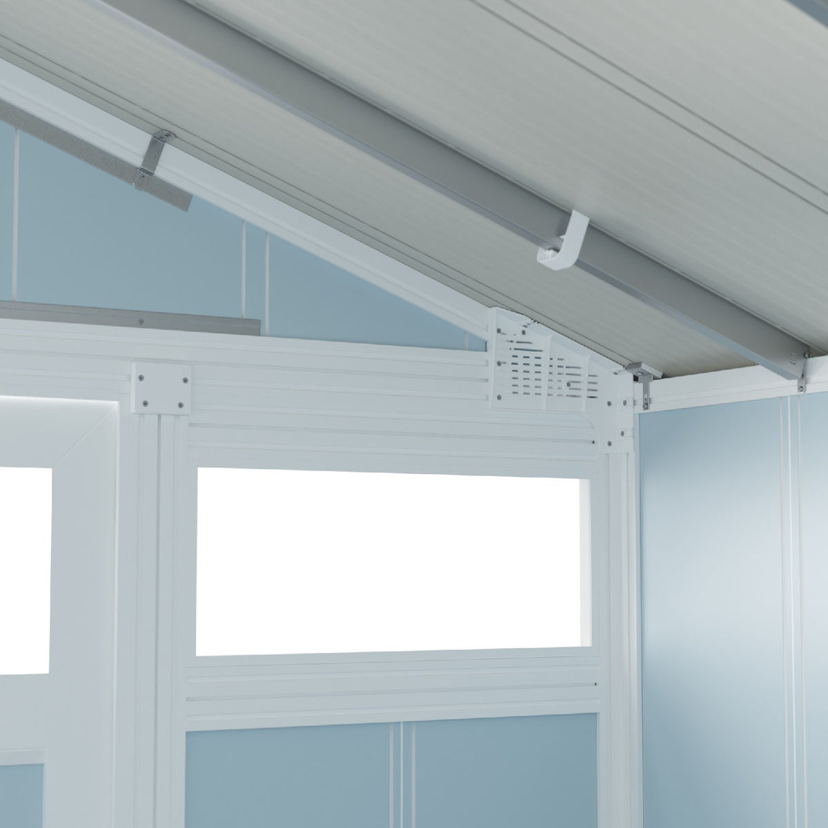 Abri de jardin 11 m² gris - bleu Utility