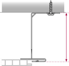 Accroche métallique pour plafond