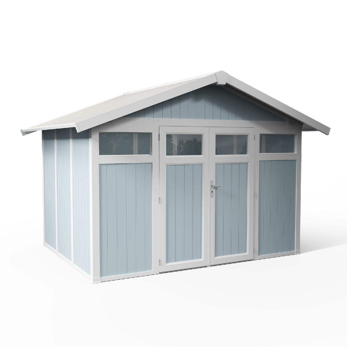 Abri de jardin 7,5 m² gris - bleu Utility