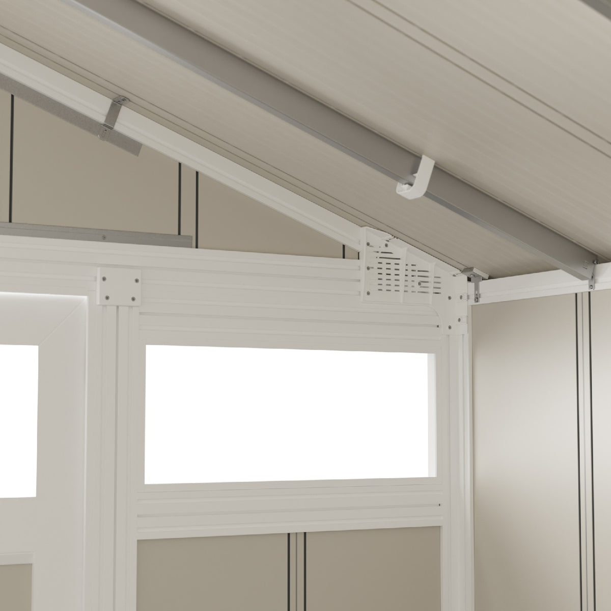 Abri de jardin 7,5 m² gris - vert Utility