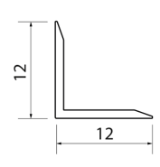 Profil de finition angle interne aluminium